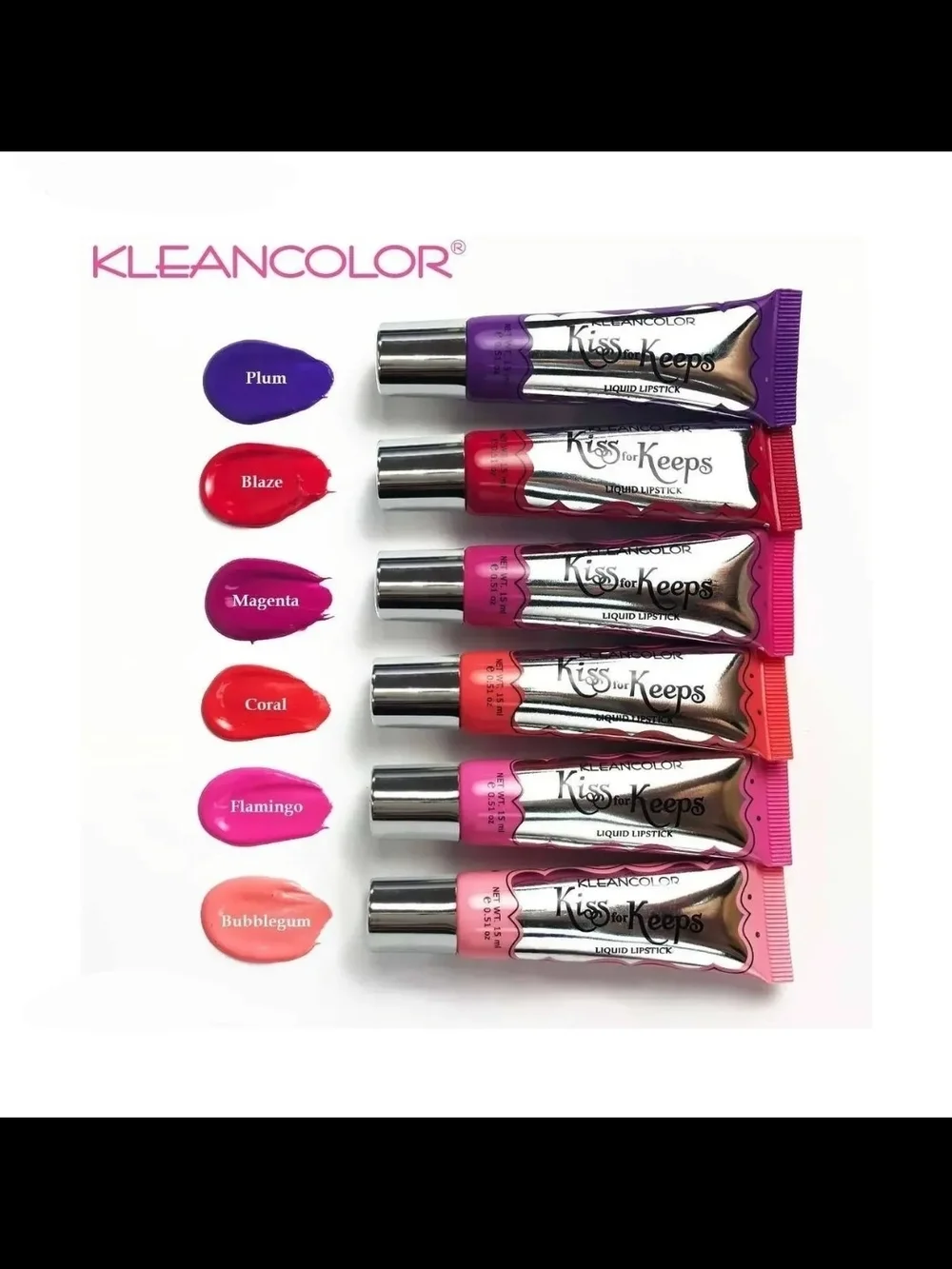 Kleancolor Kiss for Keeps Liquid Lipstick - Magenta 0.51 Fl Oz Discontinued